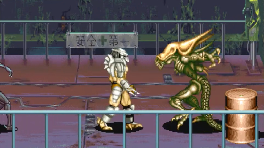 A screenshot from Alien vs Predator (1994).