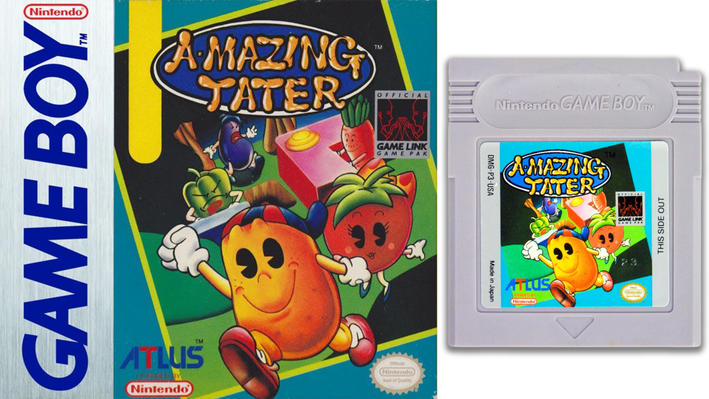 Amazing Tater box art and cartridge on the Nintendo Game Boy.