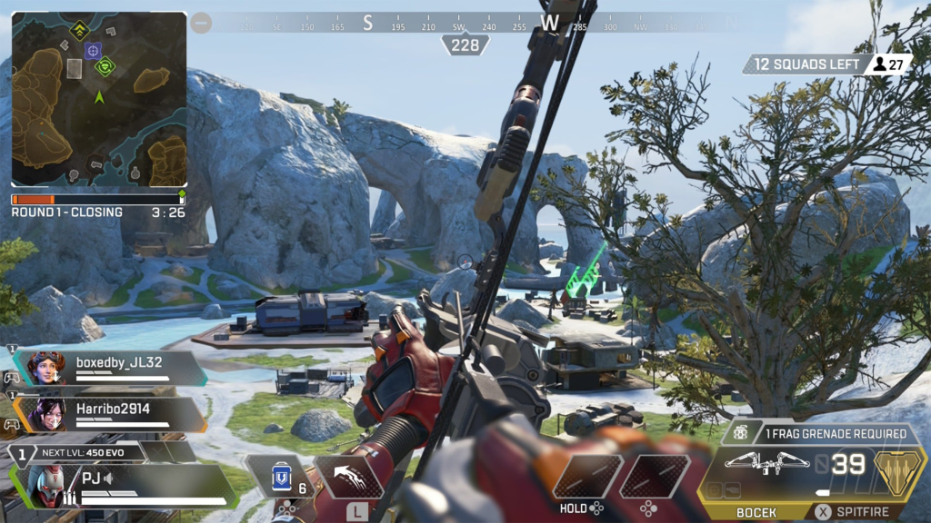 A screenshot from Apex Legends on the Nintendo Switch 2.