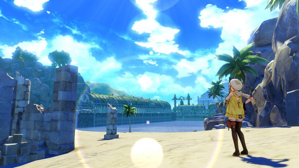 Ryza standing on a beach in Atelier Ryza: Ever Darkness & the Secret Hideout.