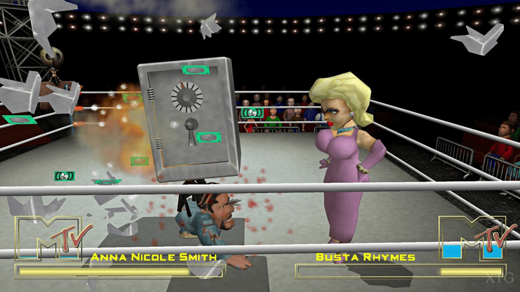 A screenshot from Celebrity Deathmatch.