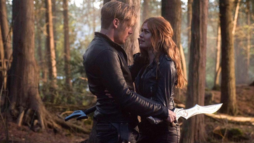 Clary and Jace in the woods in Shadowhunters