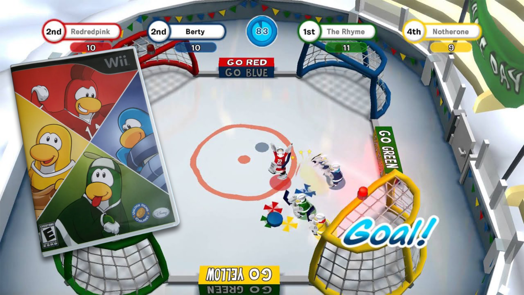 A screenshot from Club Penguin: Game Day with the Limited Edition game case.