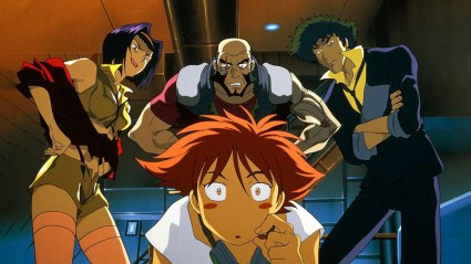 Faye Valentine, Jet Black, Spike Spiegel, and Ed in Cowboy Bebop