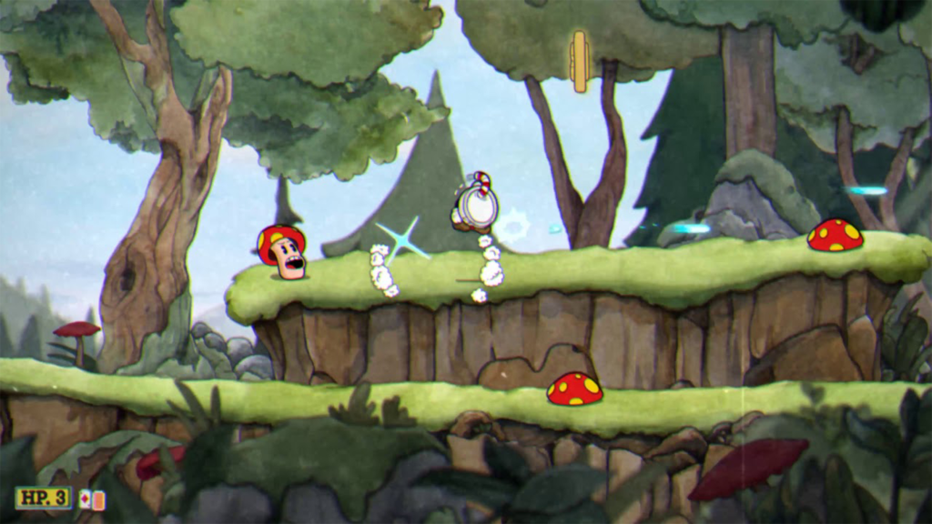 A screenshot from Cuphead.