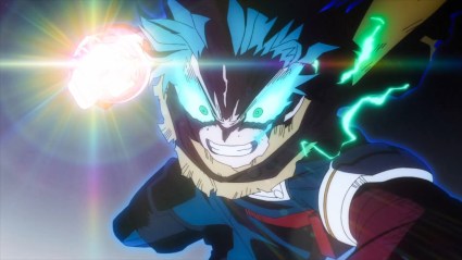 Deku fighting Shigaraki in My Hero Academia Season 7