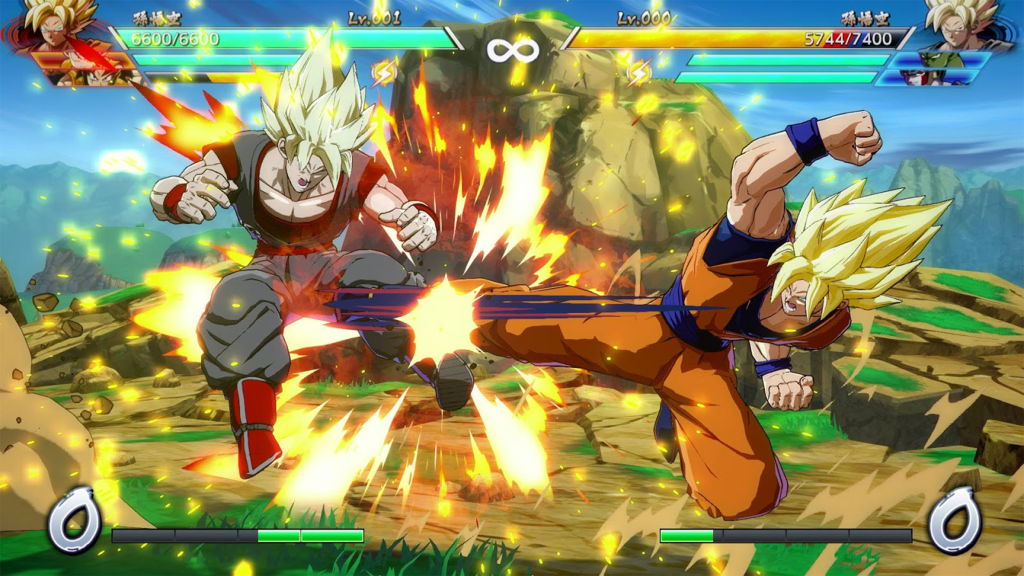 A screenshot from Dragon Ball FighterZ.