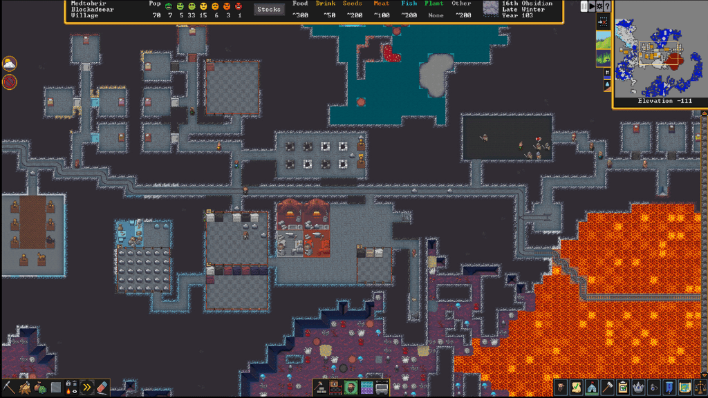 A screenshot from Dwarf Fortress.