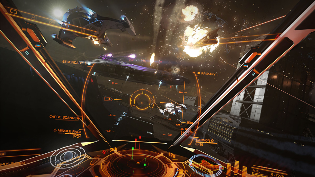 A screenshot from Elite: Dangerous.