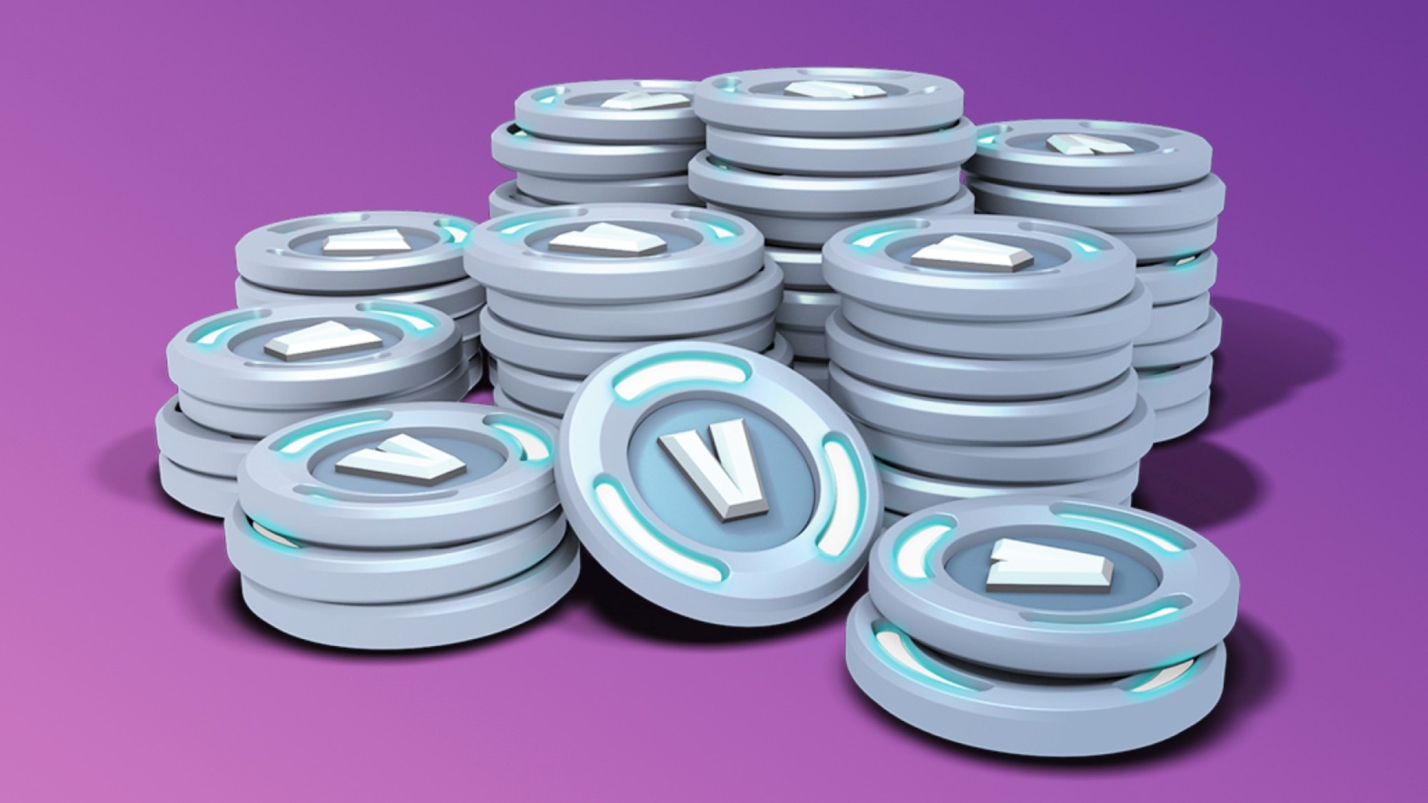 V-Bucks logo on a blue background