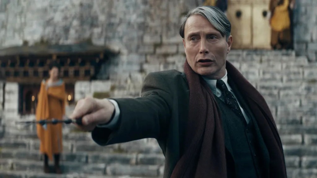 Mads Mikkelsen as Gellert Grindelwald in Fantastic Beasts: The Secrets of Dumbledore