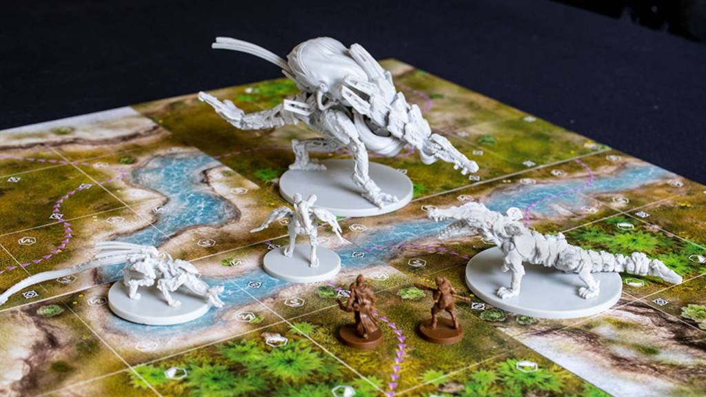 Pieces on the Horizon Zero Dawn board game