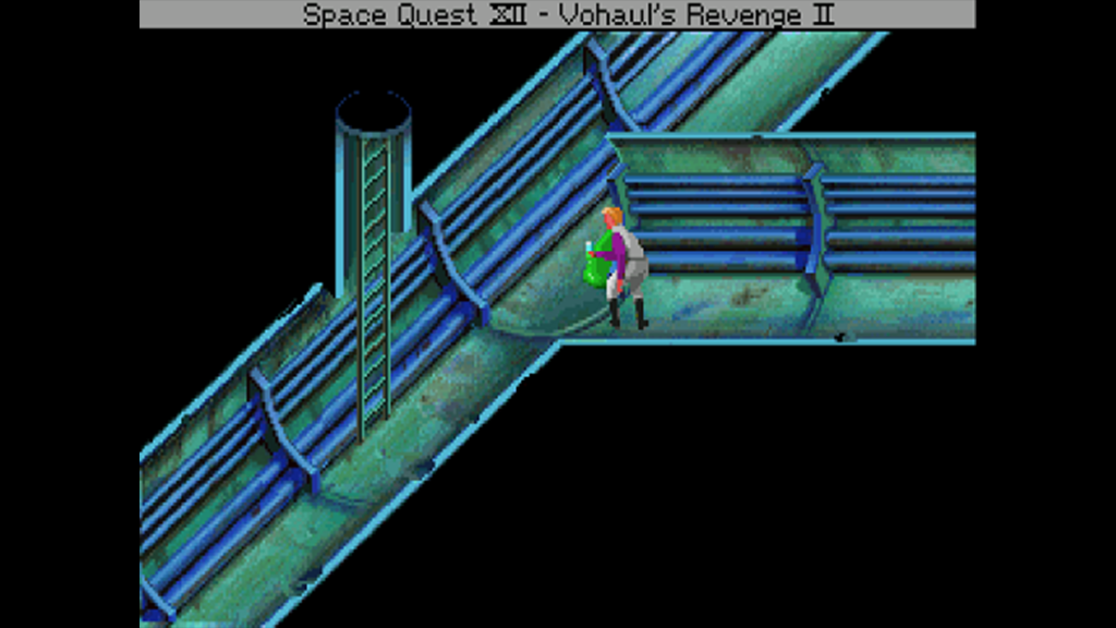 A screenshot from Space Quest IV: Roger Wilco and the Time Rippers.