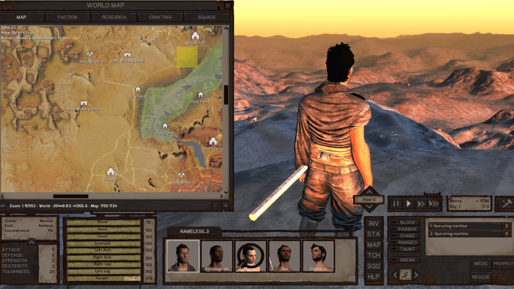 A screenshot from Kenshi.
