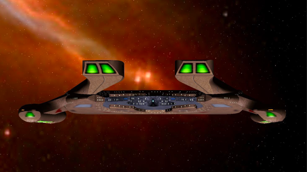 A Kessok Heavy Cruiser in Star Trek: Bridge Commander.