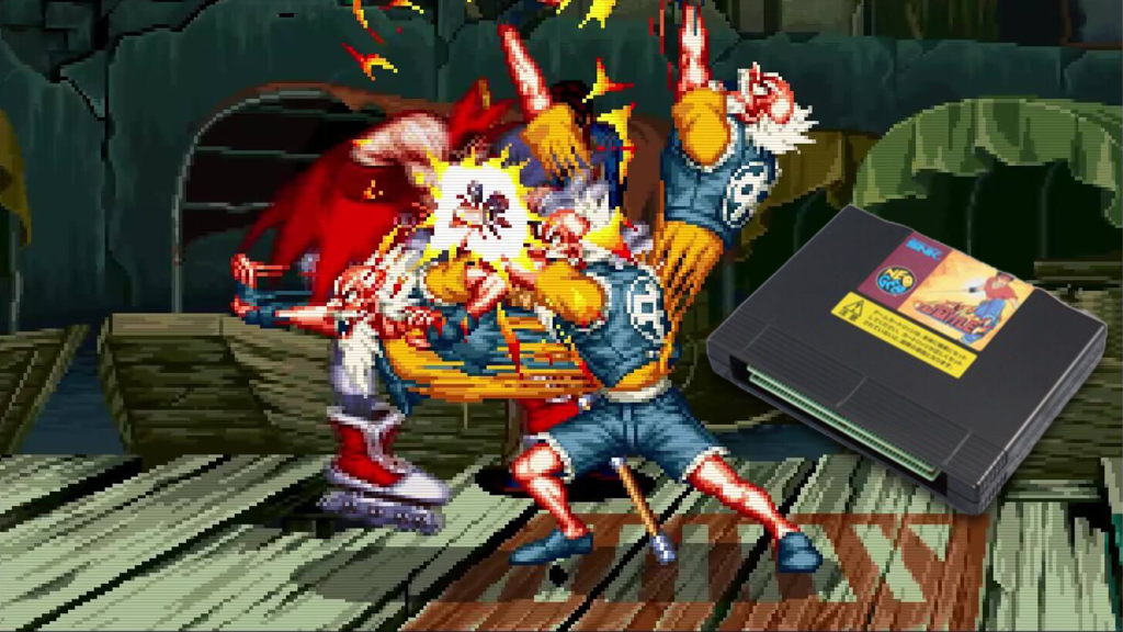 A screenshot from Kizuna Encounter: Super Tag Battle with the EU AUS cartridge.