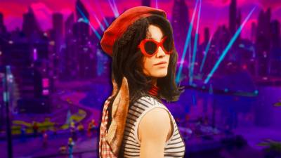 Lune wearing a beret in front of gameplay from People of Note.