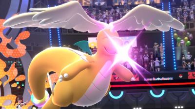 Mega Dragonite in the game Pokemon Champions