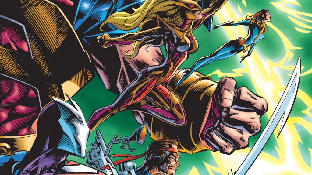 Sogbird, Meteorite, Citizen V, and Techno together, with Atlas in the background