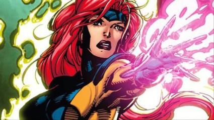Jean Grey firing a telekinetic blast