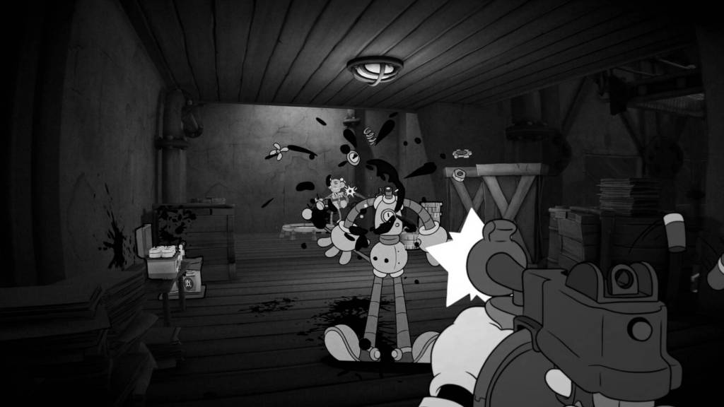 Mouse P.I. For Hire main character killing an enemy