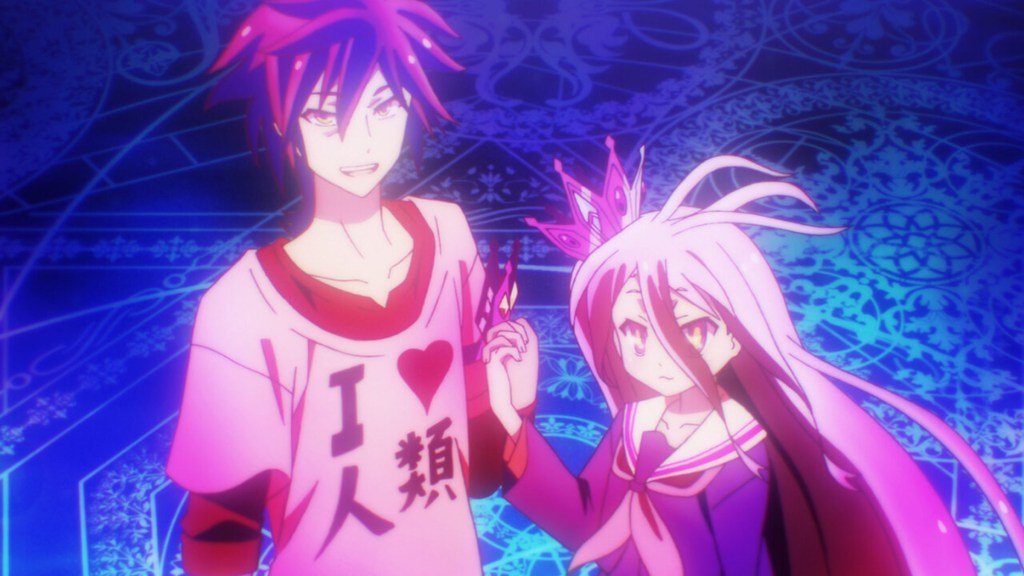 Sora and Shiro in No Game No Life anime