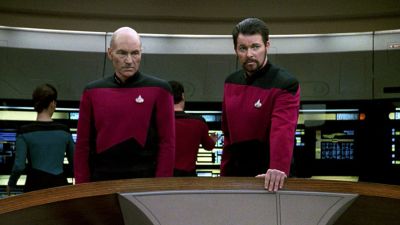 Picar and Riker on Star Trek