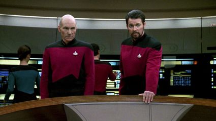 Picar and Riker on Star Trek
