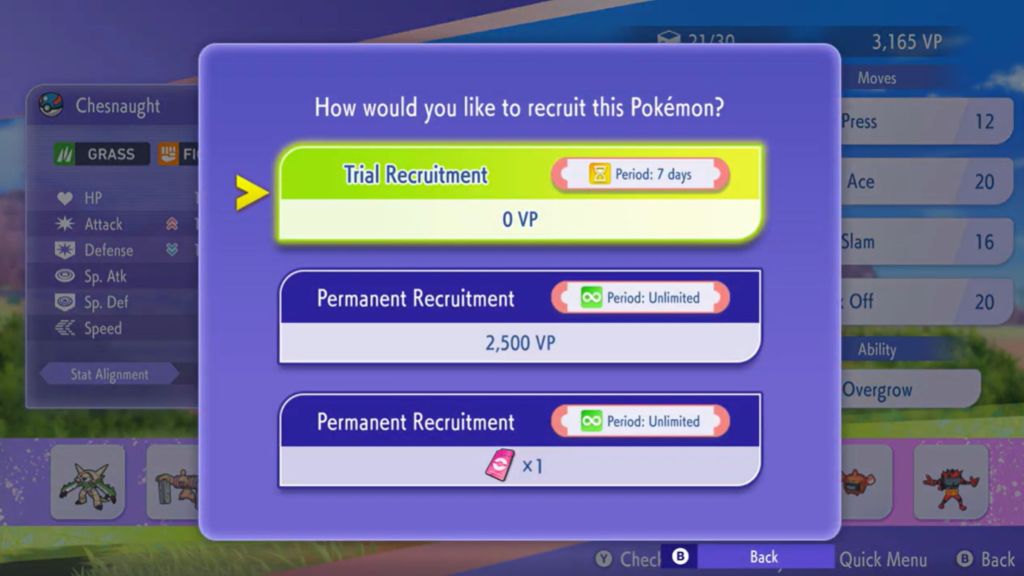Pokemon Champions Recruit Pokemon