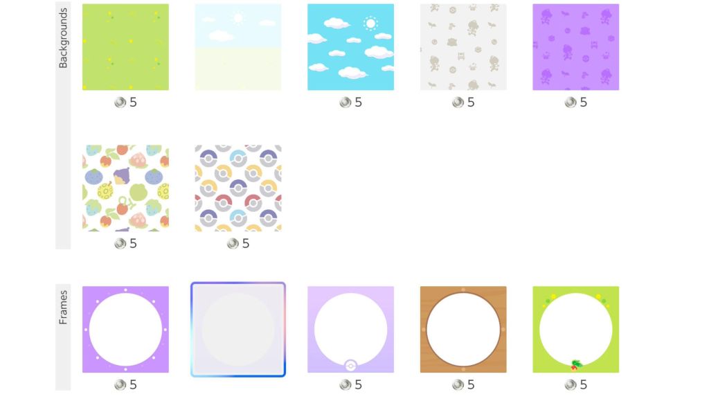 Pokemon Pokopia Profile Backgrounds and Frames NSO