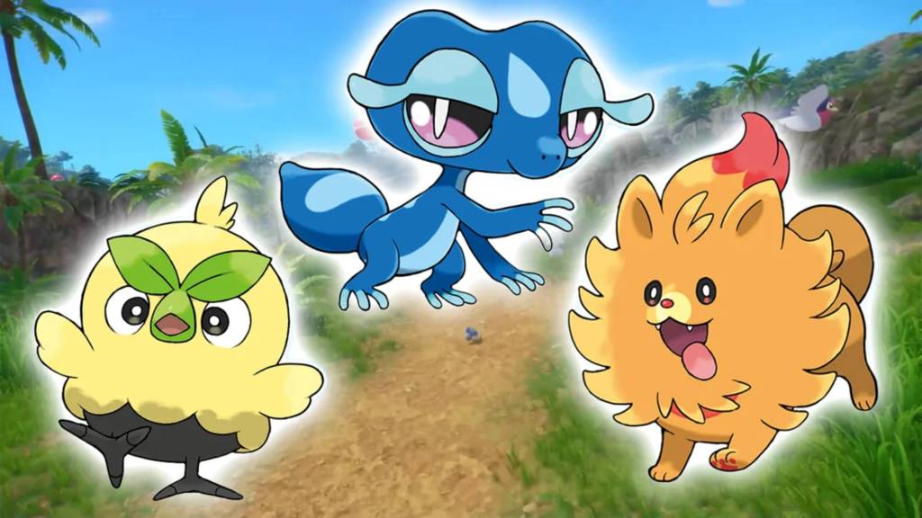 Pokemon Winds and Waves starters 2D