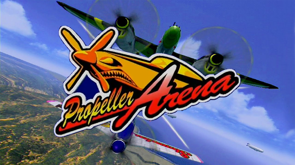 A screenshot from Propeller Arena with the game's logo.