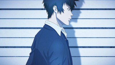 Shinya Kogami's side profile in Psycho-Pass