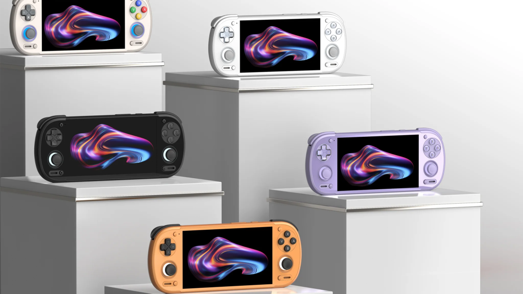 Retroid Pocket 6s displayed with different color configurations.