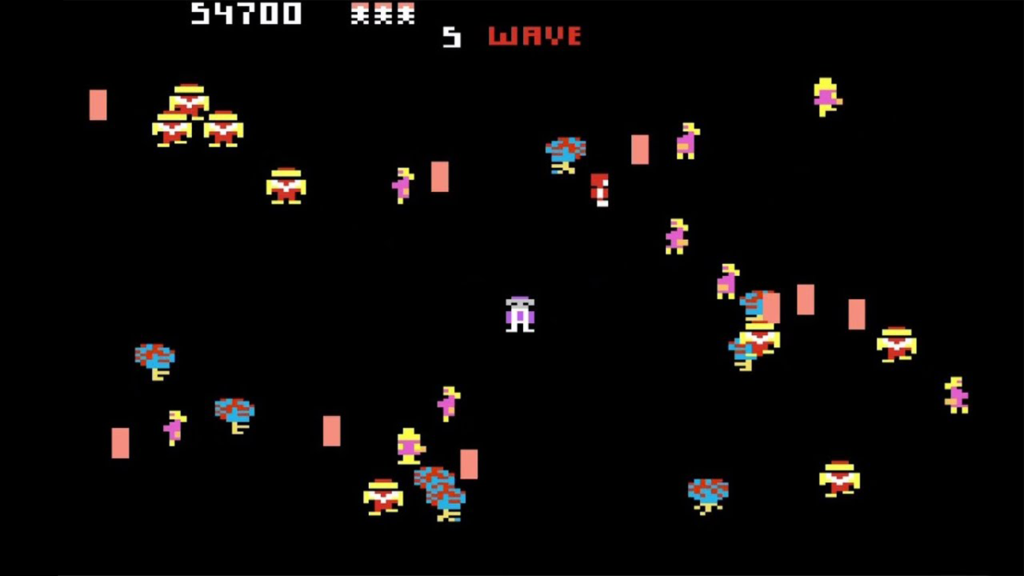 A screenshot from Robotron: 1984.