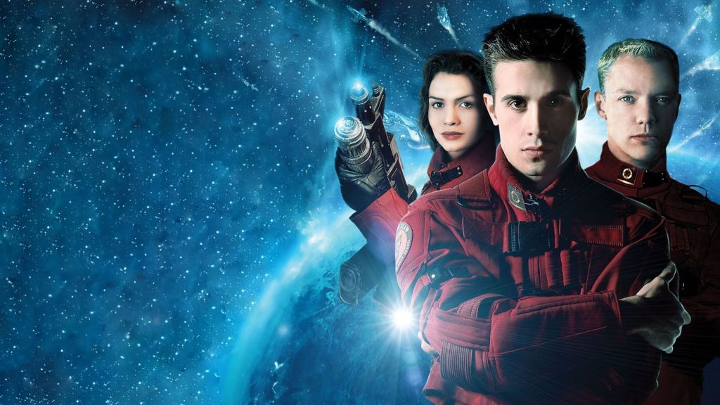 Saffron Burrows, Freddie Prinze Jr., and Matthew Lillard in Wing Commander