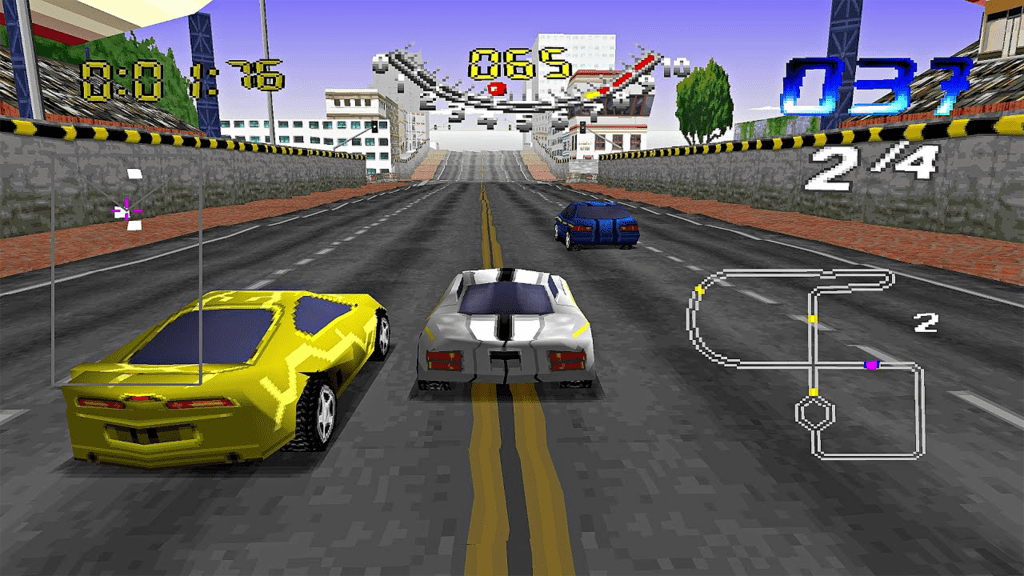 A screenshot from San Francisco Rush: Extreme Racing.
