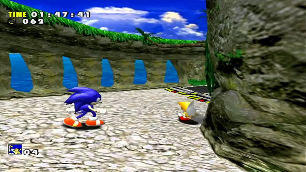 A screenshot from Sonic Adventure on the Sega Dreamcast.