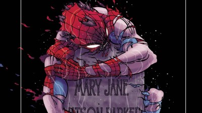 Spider-Man Gripping Mary Jane's Tombstone