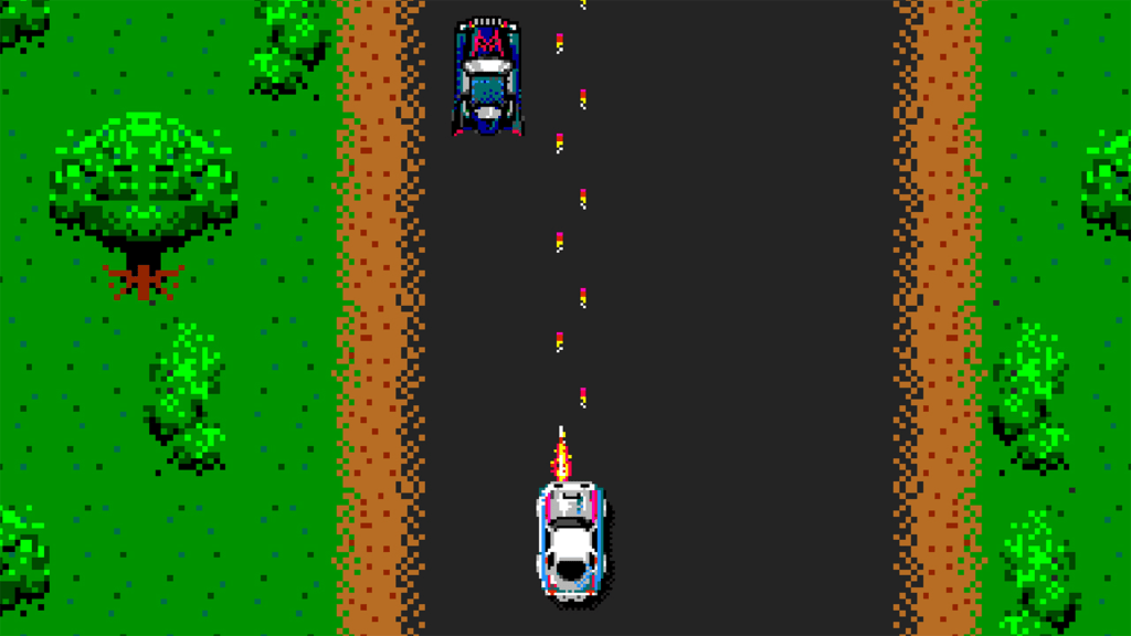 A screenshot from Spy Hunter.