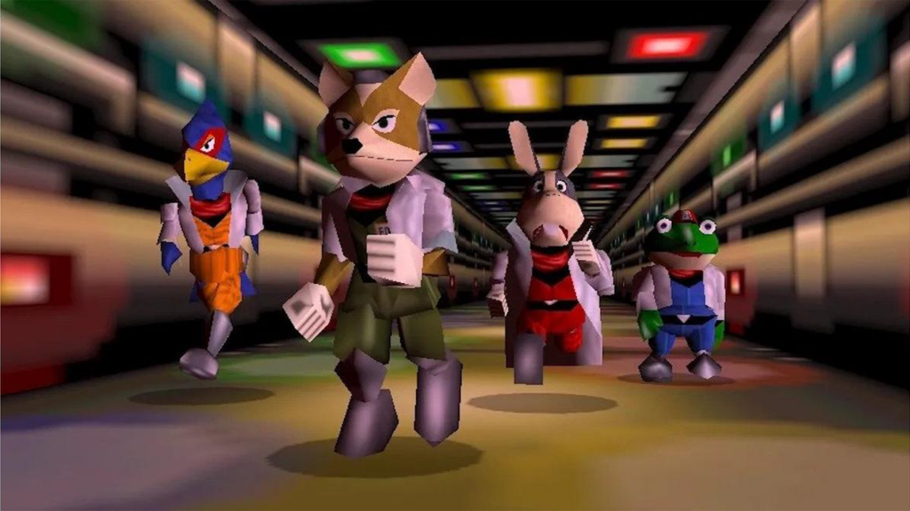 A screenshot from Star Fox 64