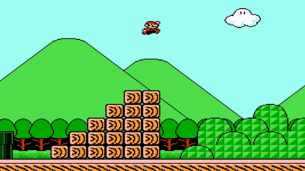 A screenshot from Super Mario Bros. 3.