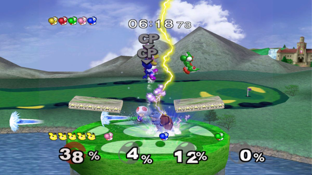 A screenshot from Super Smash Bros. Melee.