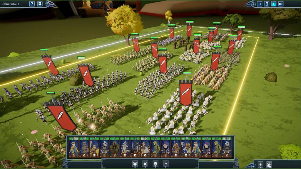 A group of soldiers gathered in Tabletop Tavern