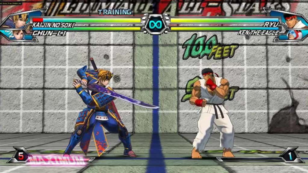 A screenshot from Tatsunoko Vs. Capcom.