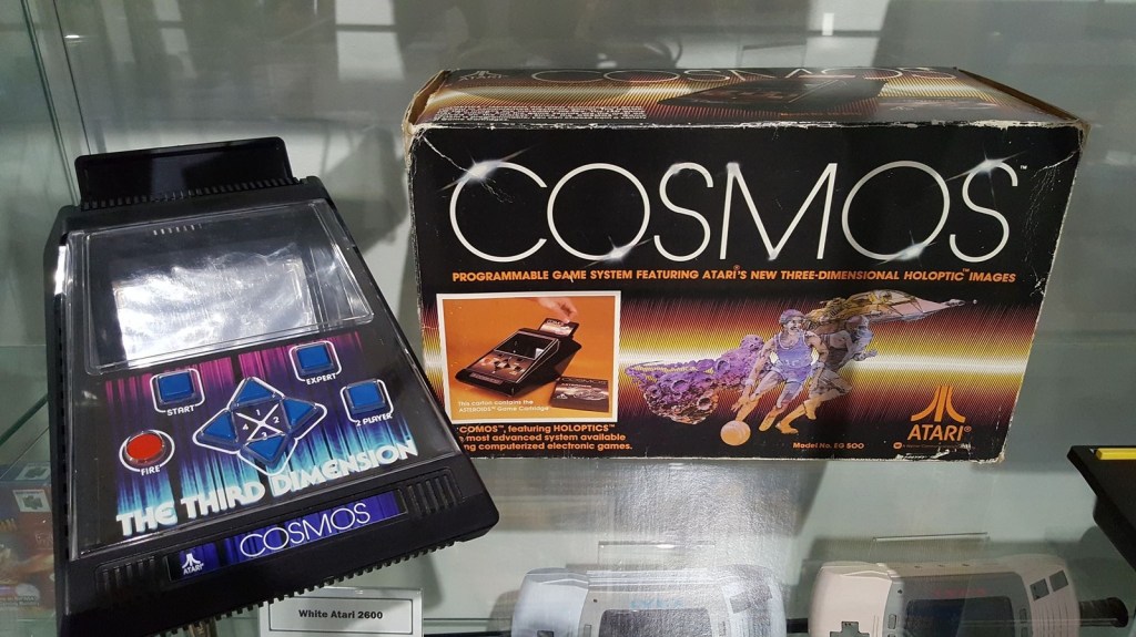 The Atari Cosmos on display in a museum exhibit.