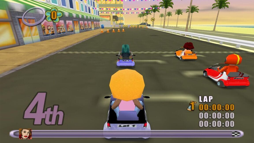 A screenshot from Action Girlz Racing on the Nintendo Wii.