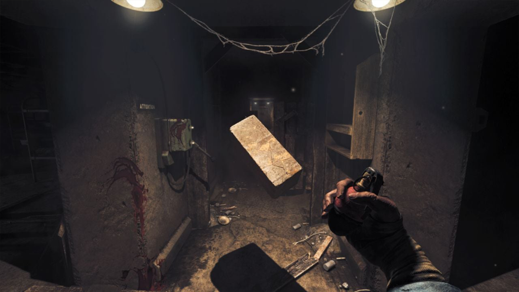 A screenshot from Amnesia: The Bunker.