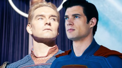 Antony Starr as Homelander and David Corenswet as Superman