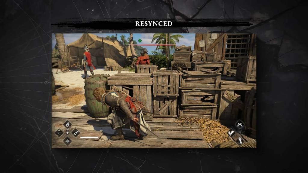 Jogador perseguindo inimigos em Assassin's Creed Black Flag Resynced.